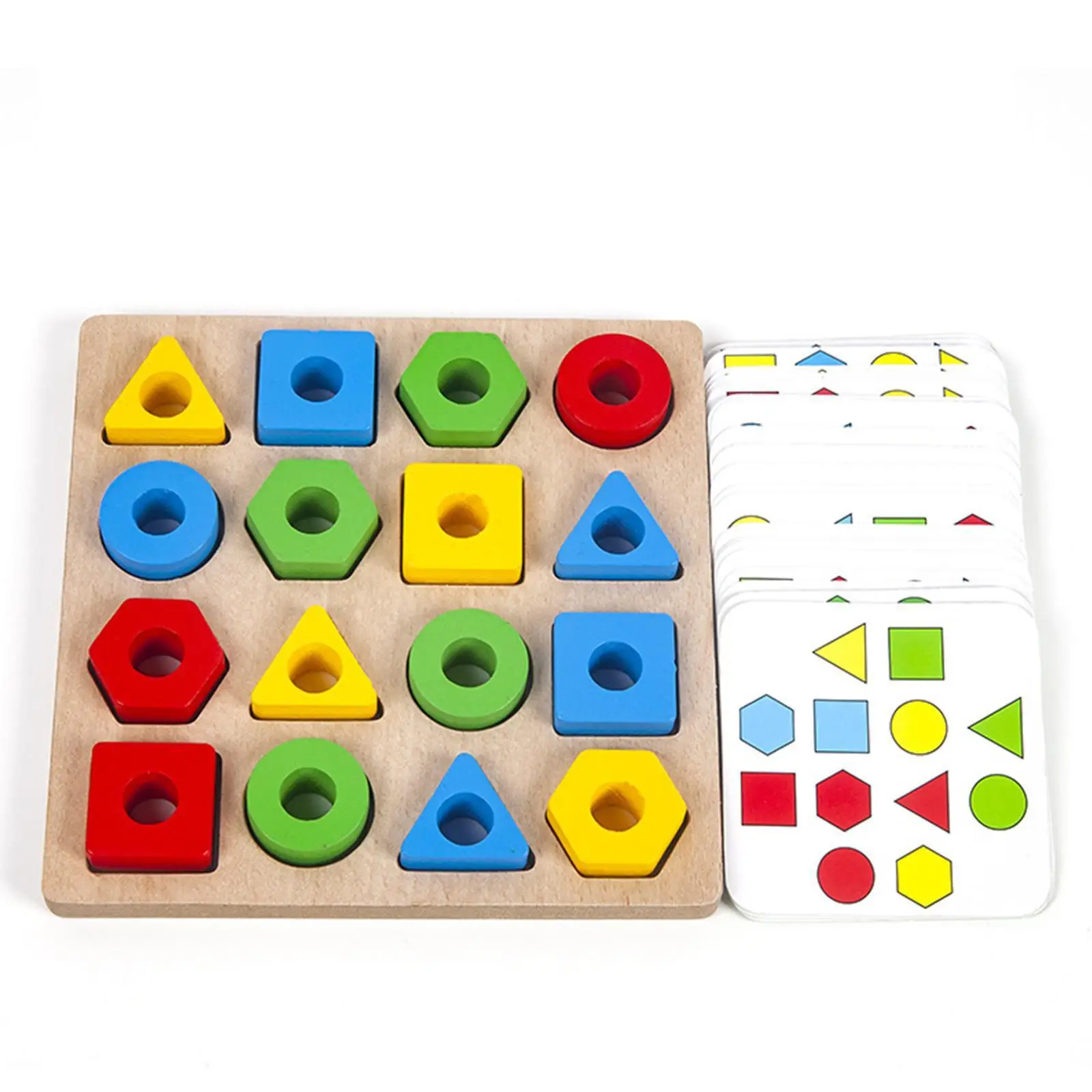 

Kids Geometric Shape Color Matching Thinking Puzzles Toys Sensory Games Interactive Board Toys Logical Parent-child Montessori