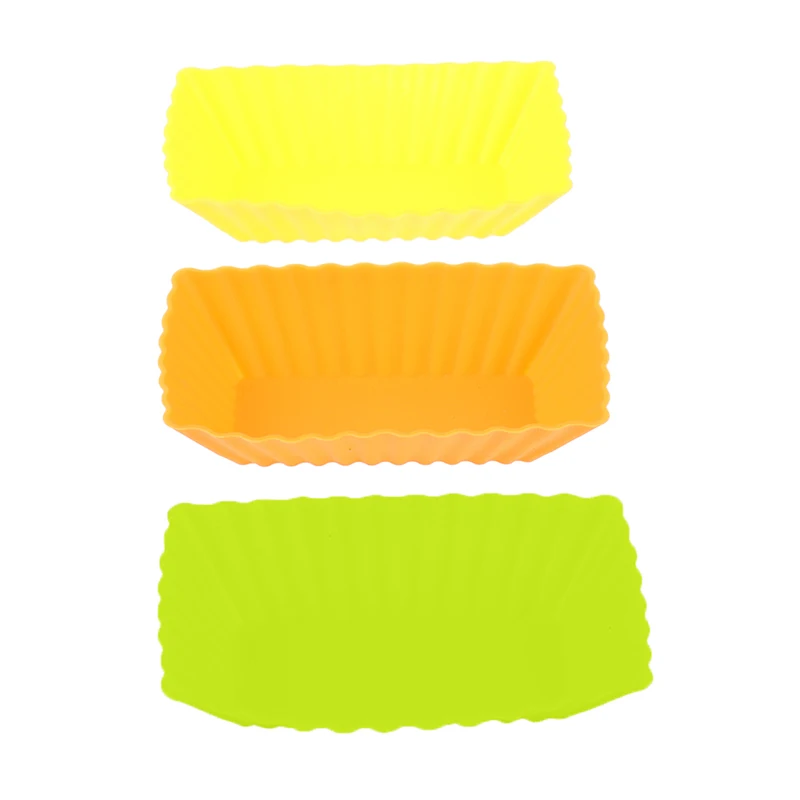 

1Pc Silicone Rectangular Reusable Cake Molds Jelly Baking Mould Cupcake Maker Muffin Cup Kitchen Pastry Tool