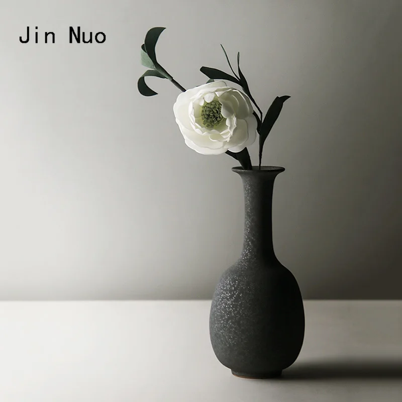 

Китайская керамическая ваза Zen Sense, чайная комната, журнальный столик, настольная Цветочная композиция, украшение для обеденного стола, деко...
