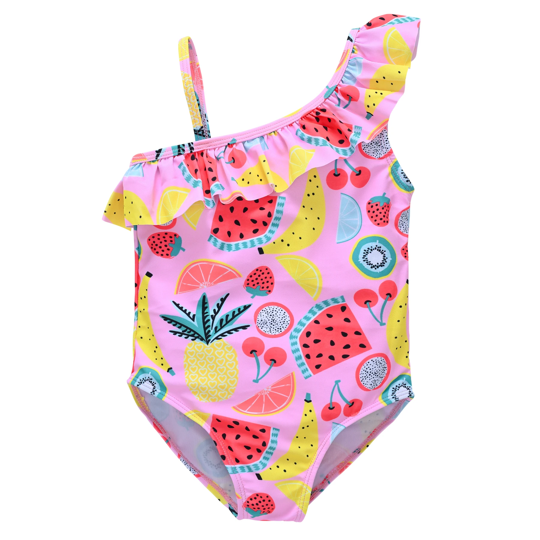 Купальник для маленькой девочки "Baby Girl Swimwear Toddler Kids Swimsuit Fruit Girls Summer Beachwear Fish Scales Children Bathing Suit" (0 1 2 3 4 5 6 лет) на