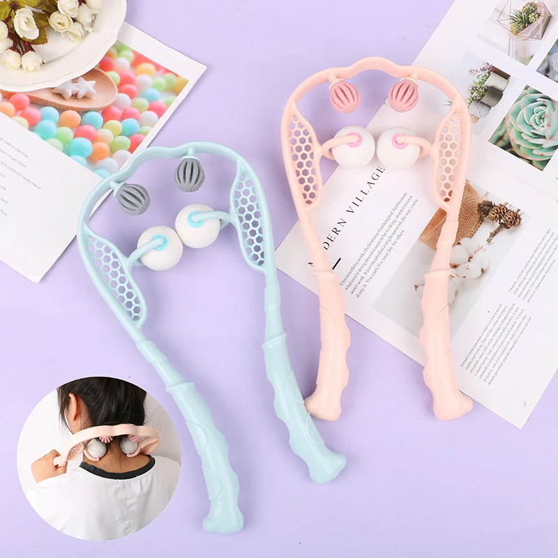 

Pressure Point Therapy Neck Massageador Massage Pain Relieve Hand Roller Tool Multi-function Neck Neck Roller Neck Clamp