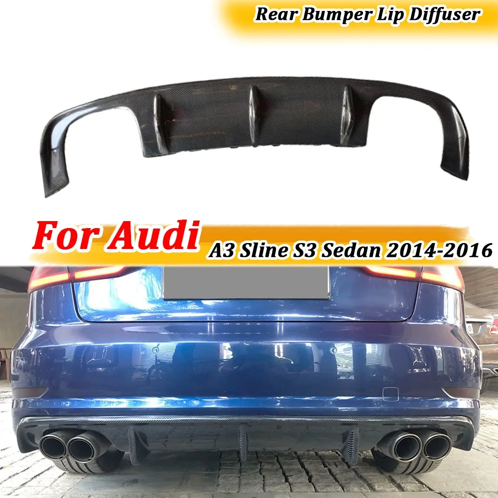 Задний бампер спойлер диффузор для Audi A3 Sline S3 Sedan 4-дверный не стандарт 2014 2015 2016 FRP