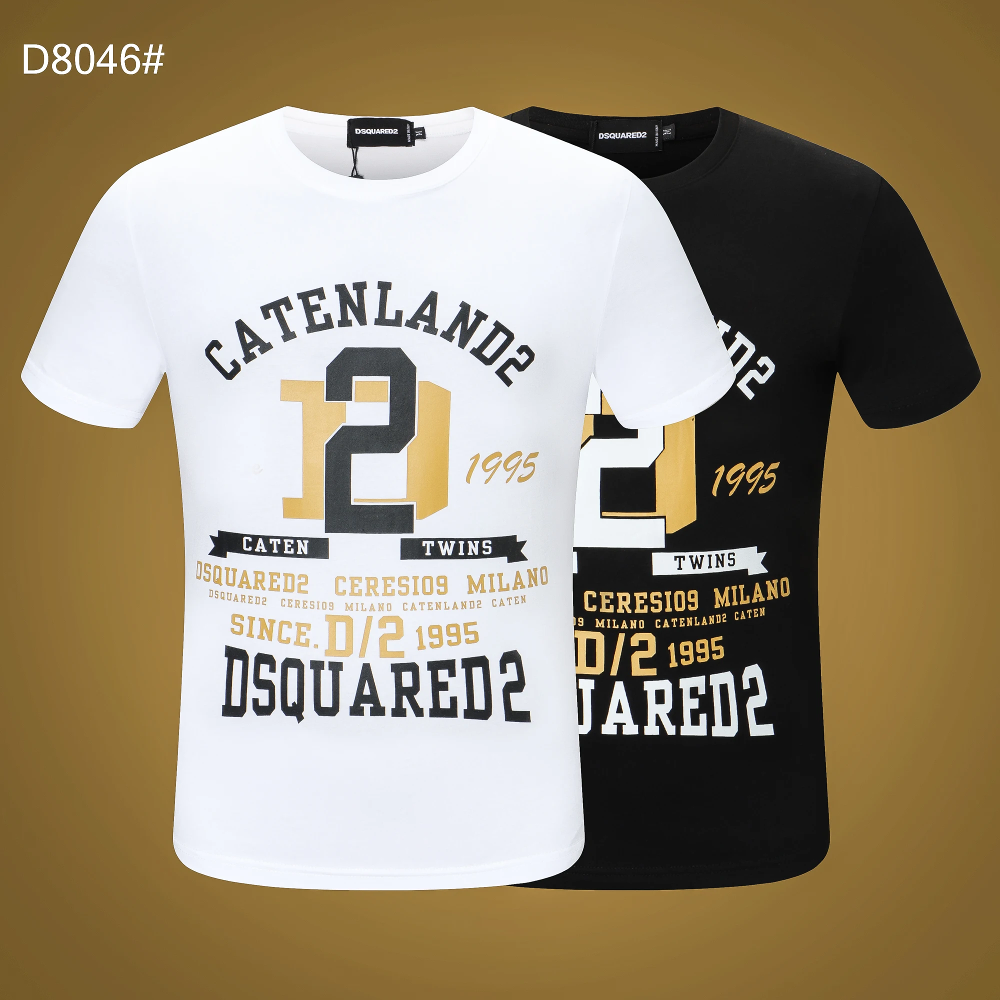 

Dsquared2 Summer New Men/Women 100% Cotton Casual Fashion Trend Dsq2 Letter Print Crew Neck T-Shirt D2 Short Sleeve Gift D8046