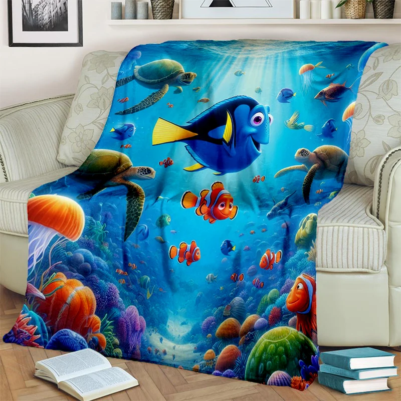 Новинка 2025 года мягкое фланелевое одеяло с рисунком Диснея Поиск Немо Подводный