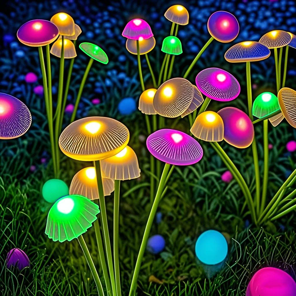 

Солнечные грибные фонари LED