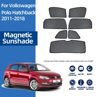 for volkswagen vw polo hatchback 2009 2017 magnetic car sunshade visor front windshield frame curtain rear side window sun shade