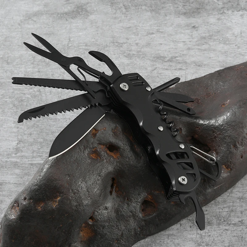 2022 New Combination Multifunctional Scissors Outdoor Camping Gadget Folding Scissors Key Chain Fruit Knife