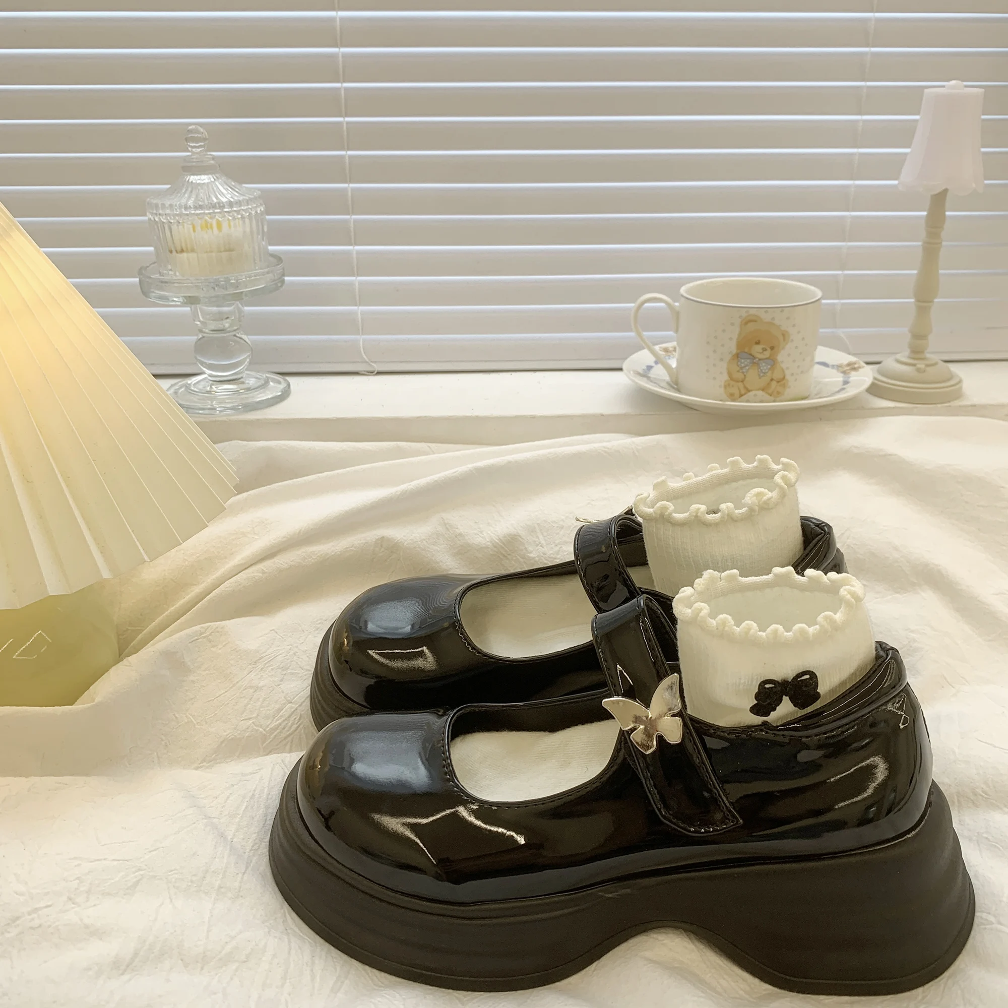 

Lolita Shoes 3cm Heels Round Toe 2023 All-Match Chunky Sandals Women's Sneakers on Thick Soles Branded Pumps Basketball Platform