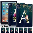 Твердый чехол для планшета Apple IPad Air 3 10,5 дюйма (2019)iPad Air 1 2 4 2020 10,9 дюйма, тонкий чехол с цветочным рисунком и 26 буквами