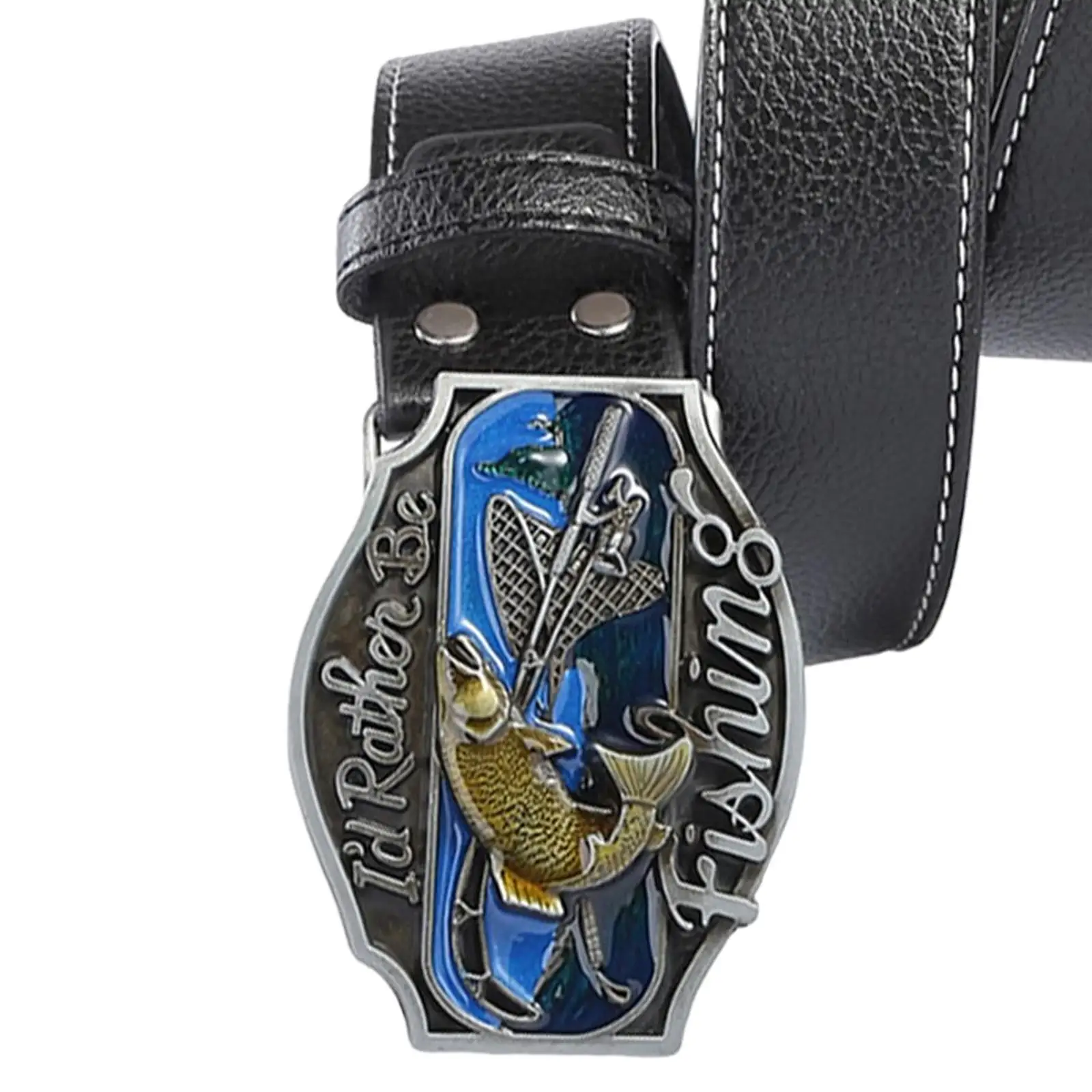 

Fashion Men's Faux Leather Belt with Buckle Adjustable Waistbelt Western Belts