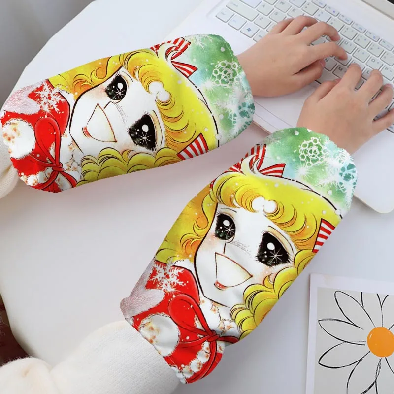 

Разноцветные нарукавники в стиле аниме для девочек, аксессуары для домашней уборки кухни, нарукавники для одежды для взрослых, 30x15 см