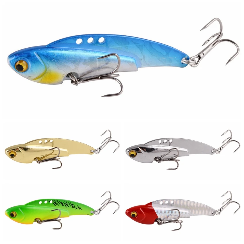 

5pcs/lot 3D Eyes Metal Vib Blade Lure 13g 18g 25g 30g Sinking Vibration Baits Artificial Vibe for Bass Pike Perch Fishing Lures