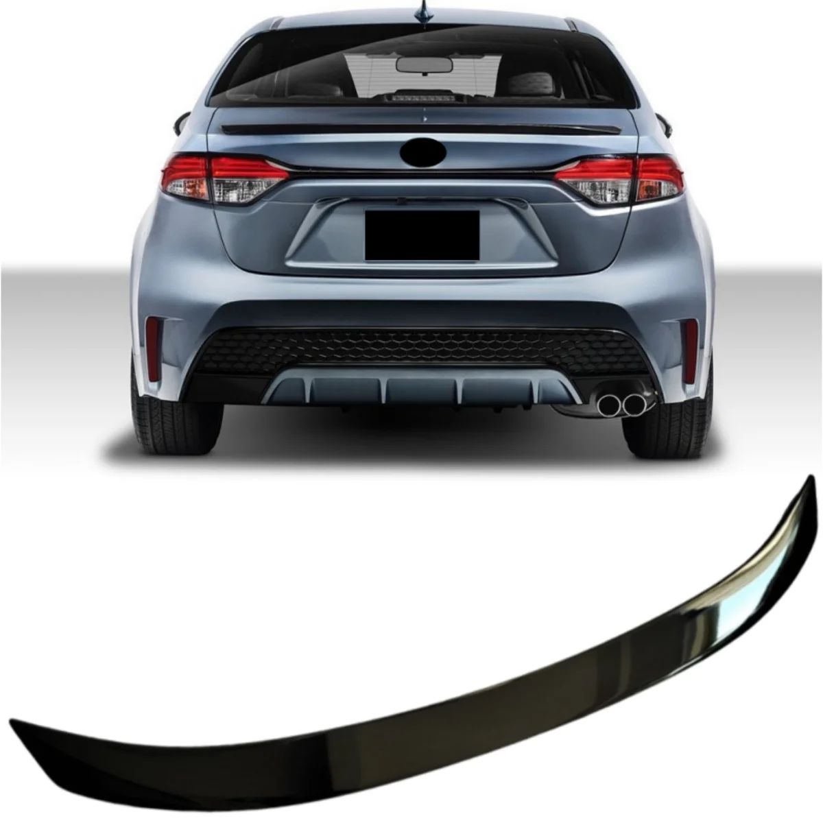 

Заднее крыло для Toyota Corolla Levin 2019-2024, модифицированный глянцевый черный задний спойлер, верхнее крыло, комплект кузова, автомобильные аксессуары