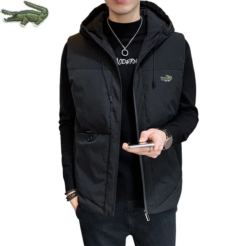 CARTELO Brand Cotton-Padded Bordados Big Siz Men's Vest Men Waistcoat Men Jacket Sleeveless Vest Winter Casual Slim Coa