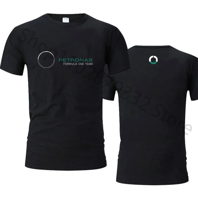 

2023 футболка для фанатов гоночной команды «Формула один» Петронас F1, с коротким рукавом и логотипом команды, Мужская/женская футболка большого размера для спорта на открытом воздухе