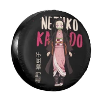 nezuko kamado demon slayer spare tire cover for mitsubishi pajero kimetsu no yaiba car wheel protectors 14 17 inch