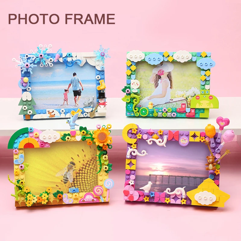 

Picture Frames New Creative Sunflower Ocean Photo Frame Star Picture Craft Decorations Kit for Kids Frame Girl For Kid Gift