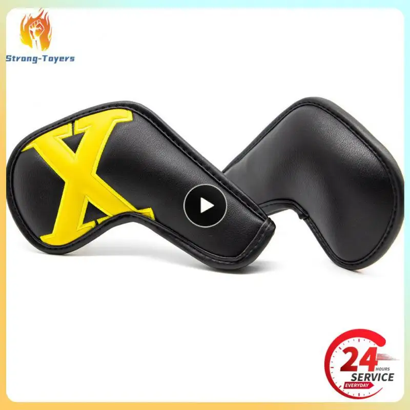 

Colorful Digital Gradient Head Cover Finely Portable Golf Iron Cover Pu Leather Club Protection Cover Golf Supplies Lightweight