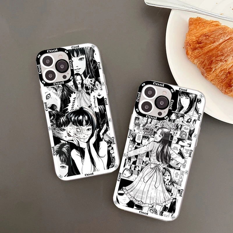 

Junji Ito Terror Horror Anime Phone Case for iPhone 11 12 13 Mini Pro Max 14 Pro Max Case shell
