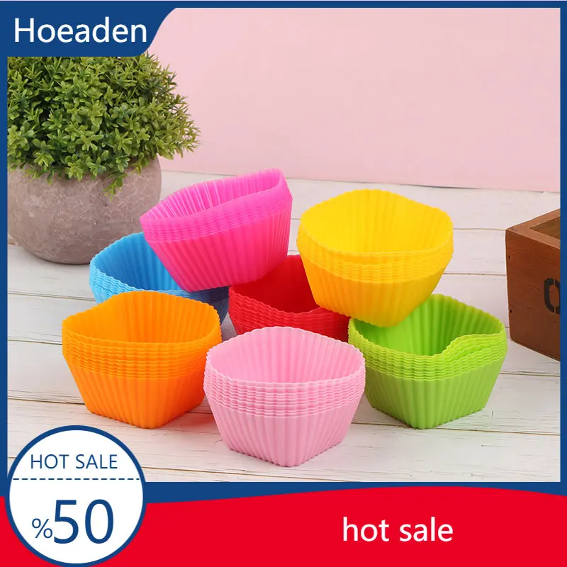 

10Pcs Square Shape Silicone Cake Cup Cake Tool Bakeware Baking Silicone Mold Cupcake DIY Kitchen Accessories