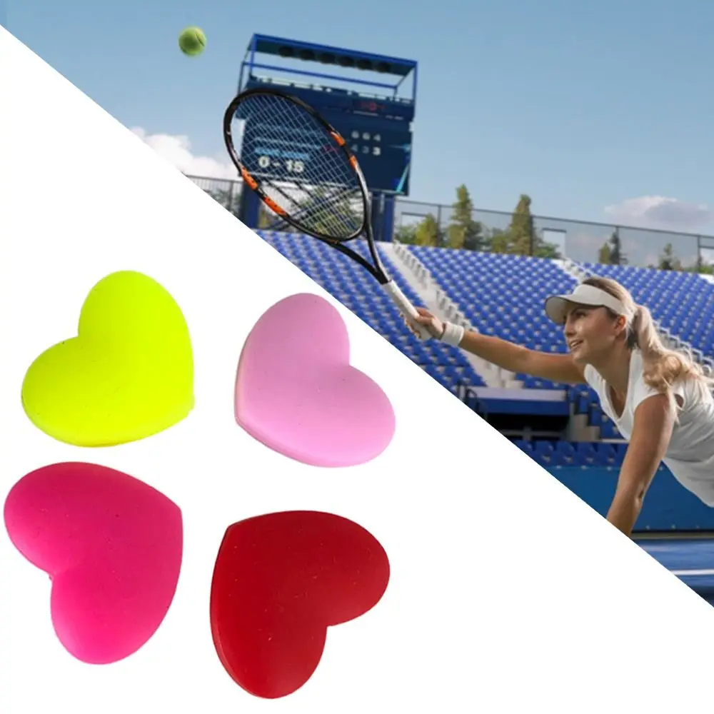 

Multicolor Reduce Vibration Sport Supplies Racquet Shockproof Silicone Damper Tennis Racket Shock Absorber Love Heart