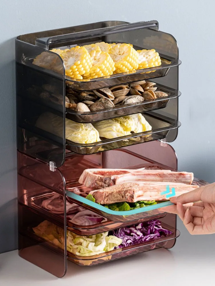 

Multifunctional Kitchen Dish Rack Preparation Plate Hot Pot Vegetable Plate Holder Countertop Makeup Shelf Organizer