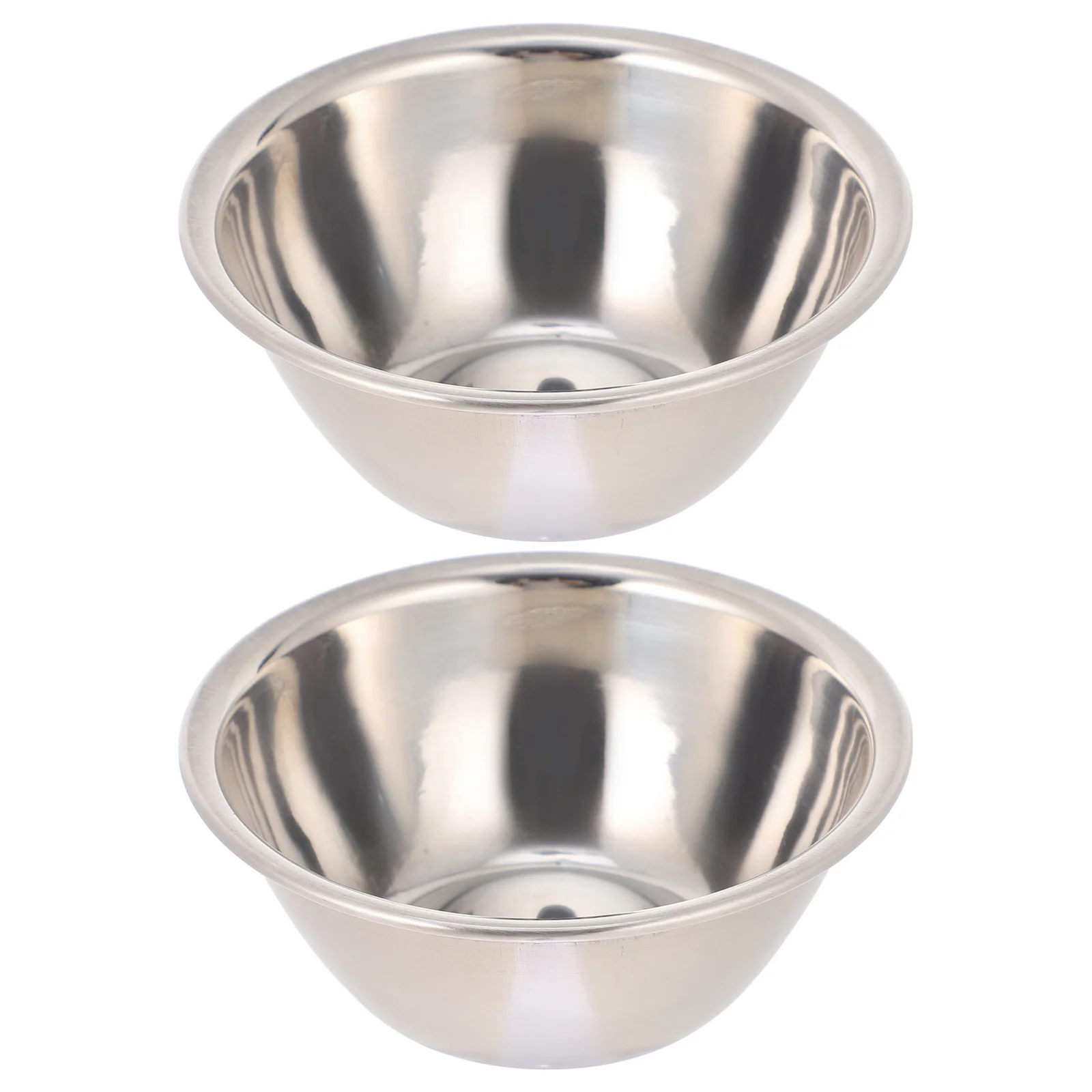 

2pcs Stainless Steel Mixing Bowls Non- Sterile Steel Bowl Nesting Kitchen Bowls Iodine Bowl Dressing Bowl Sushi Dipping Bowl