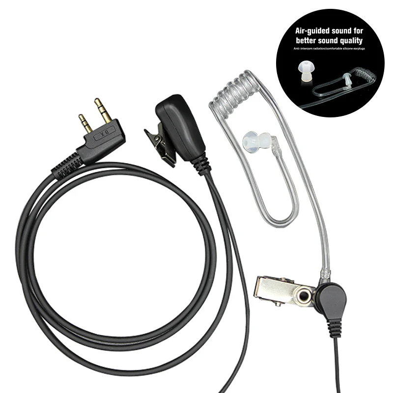 

Earphones Wired Headphones Walkie-talkie Air Tube Earphone Hook Headset
