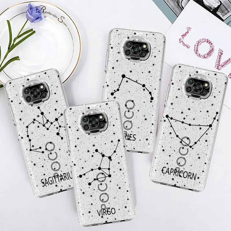 Мягкий силиконовый чехол для Xiaomi Poco X3 Pro M5s f3 M5 x3 nfc Pocophone F1 12T 13 Pro 11 9T, чехол с созвездиями Овен