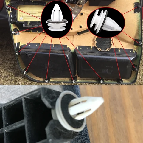 10 шт. для BMW X6 E71 E72 2008 2009 2010 2011 2012 2013 2014 панель дверной карты лицевая подкладка зажимы заклепки зажим аксессуары