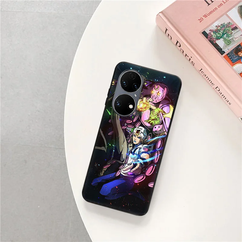 Черный мягкий чехол для телефона Huawei P40 P30 P20 Lite P_Smart Z JOJO's Joseph Joestar Moto G30 G31 One Fusion Edge