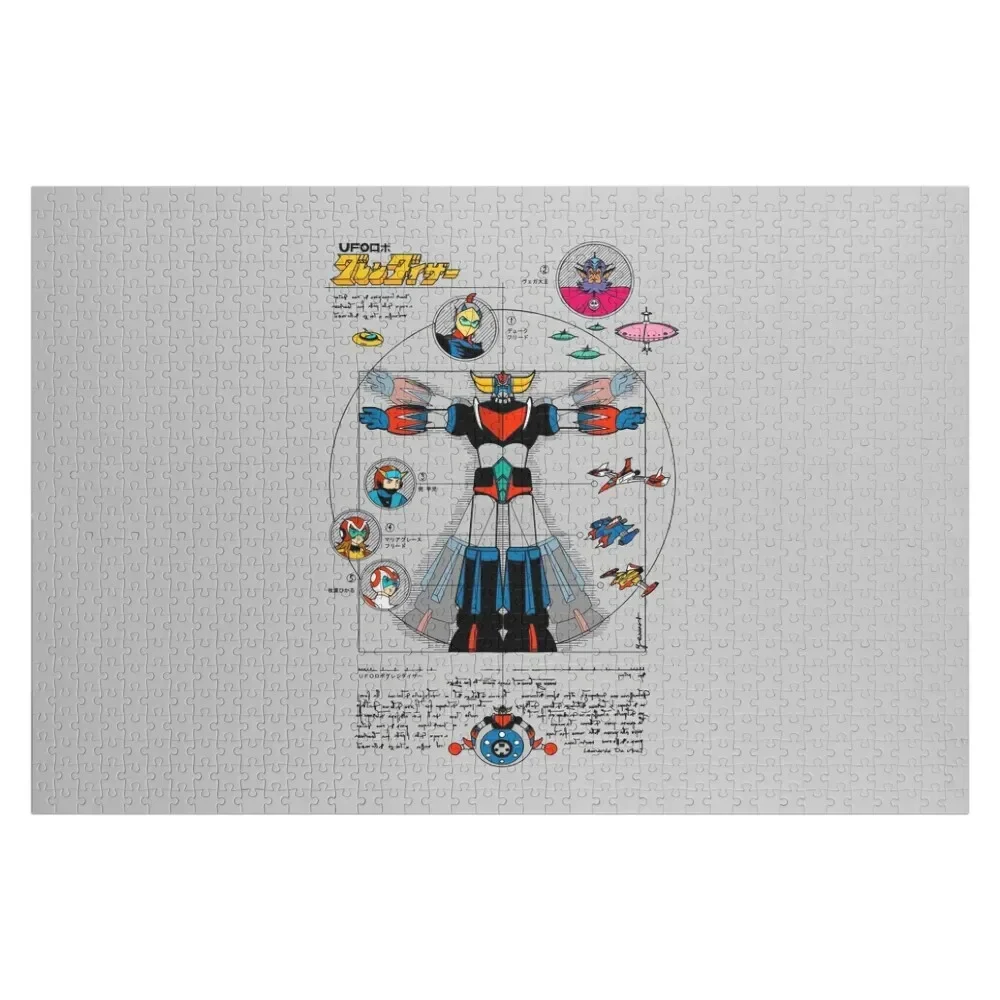 189b Grendizer DaVinci Color Jigsaw Puzzle Custom Wood Name Новые игрушки для детей 2022 Пазл