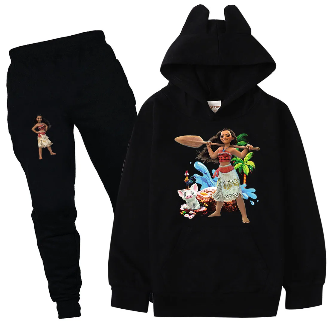 

Fashion Baby Girls Moana Clothes Kids Autumn Casual Cotton Hoodies Sweatpants 2pcs Sets Children's Clothing Toddler Boy Outift
