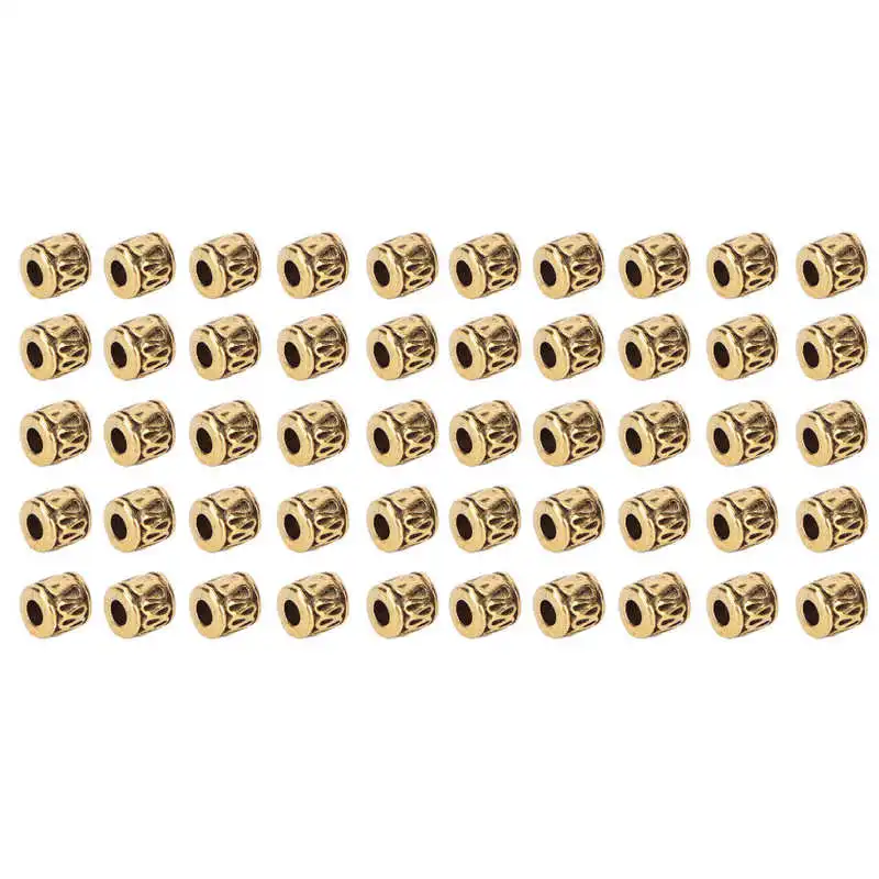 

Dreadlocks Hair Beads Bracelets Making Alloy Hair Braiding Rings Golden Unique Pattern Stylish for Special Occasion