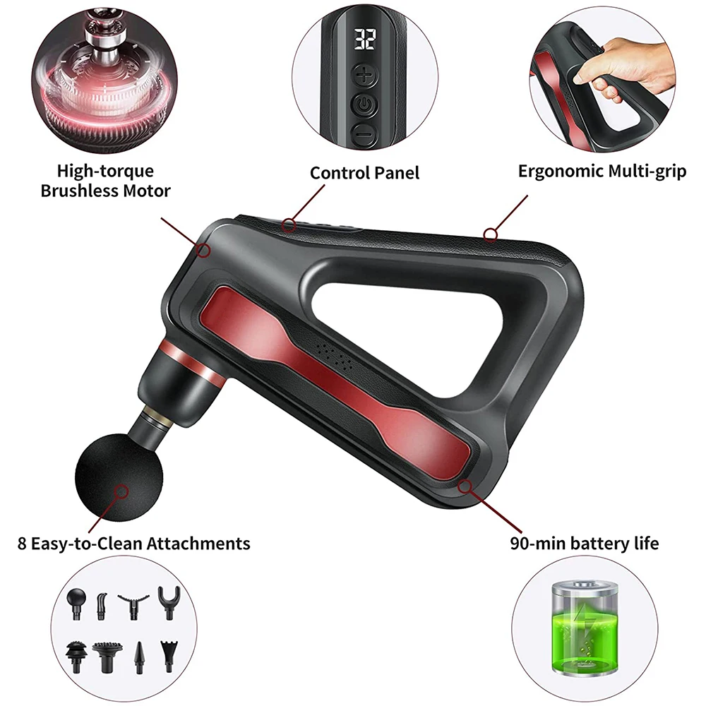 32 скорости массажный пистолет для глубоких тканей Электрический массажер шеи