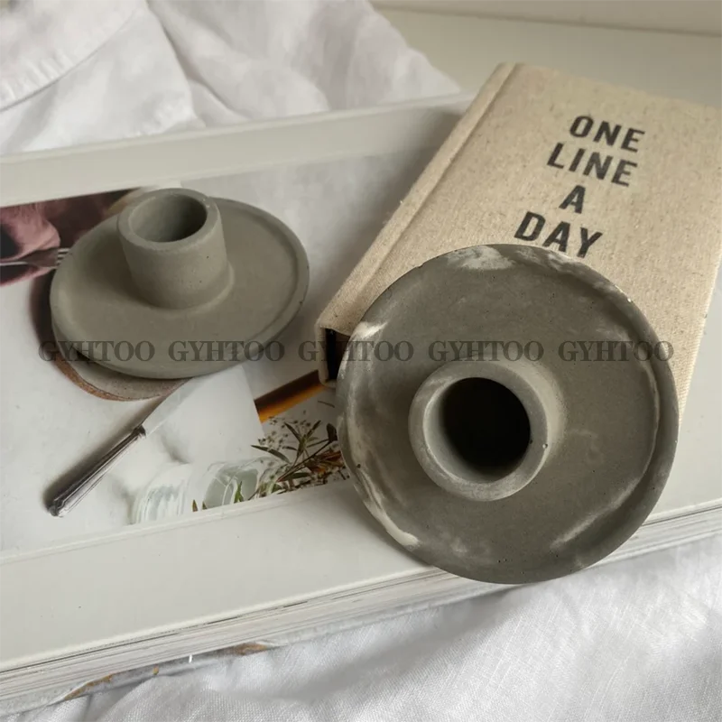 

Concrete Silicone Mold Aromatherapy plaster Form Candle Tray Mould Household ornaments holiday candlestick mold