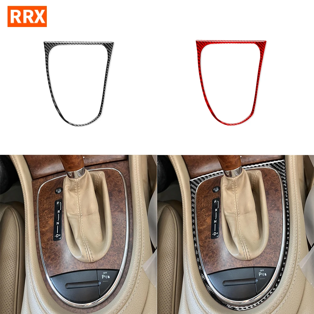 

For Mercedes-Benz CLS C219 2004-2009 Car Gear Shift Box Outside Frame Cover Trim Carbon Fiber Sticker Interior Accessories