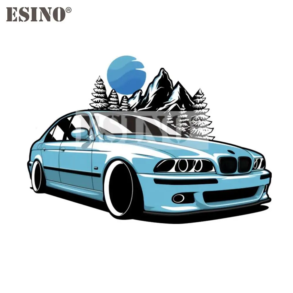 

Автомобильный Стайлинг, классический синий проект искусства для BMW E39 E46, автомобильный аксессуар, креативная ПВХ водонепроницаемая наклейк...