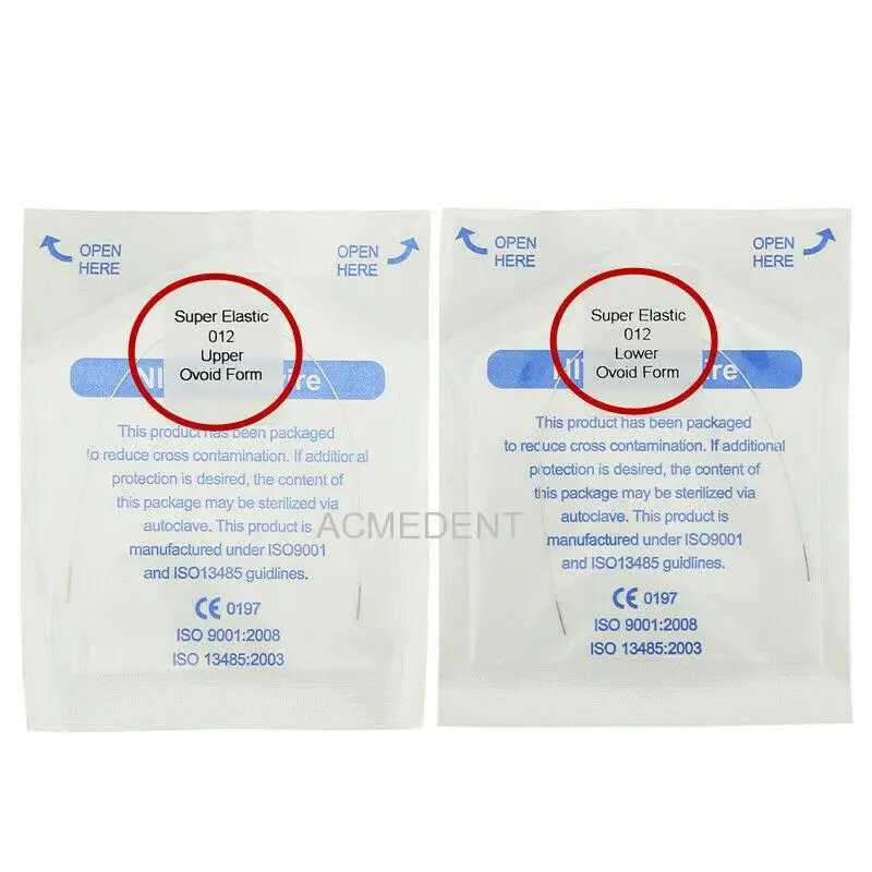 

10~100pack 012 Dental Orthodontic Niti White Color Arch Wire Ceramic Brackets Archwires UL