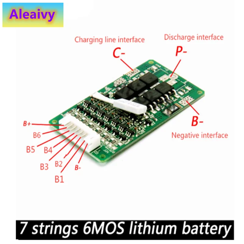 

New 7s bms 24V 15A 29.4V Lithium Battery BMS E-Bike with Balance Function 24 V 8Ah 10Ah 12 Ah Li-Ion Battery Bms 2021 New