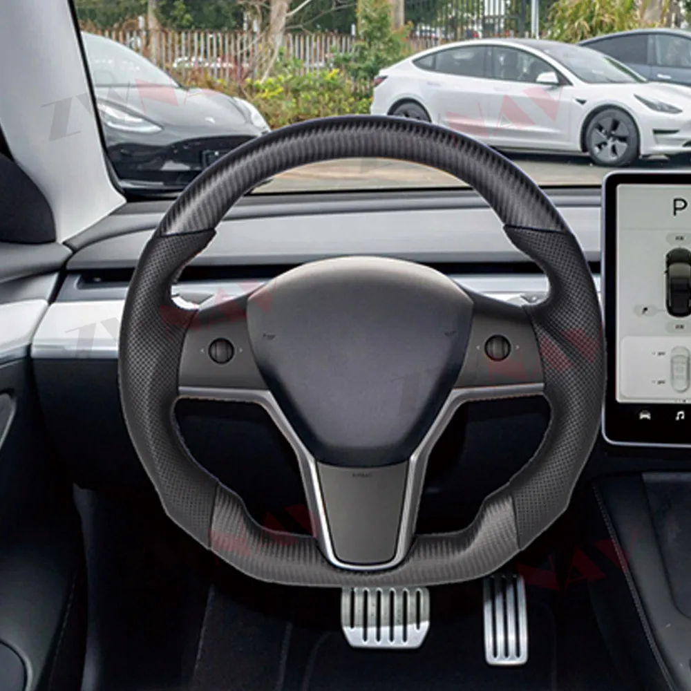 Автомобильное многофункциональное рулевое колесо в сборе из углеродного