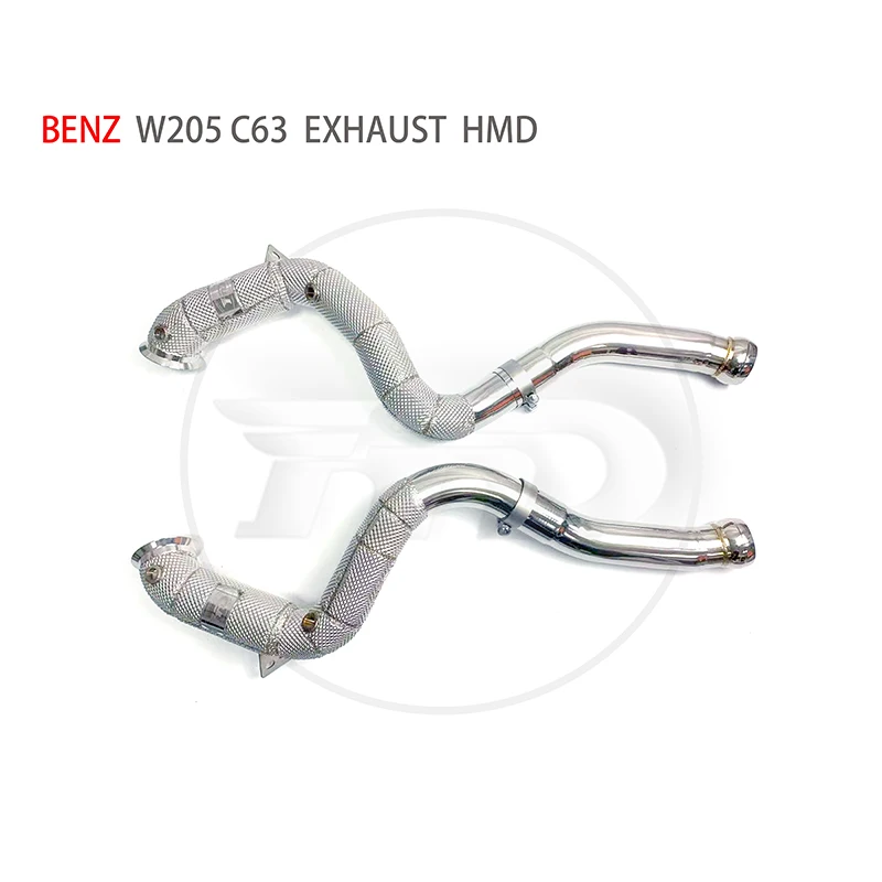 

HMD Exhaust Manifold Downpipe for Benz W205 C63 AMG Car Accessories With Catalytic converter Header Without cat pipe