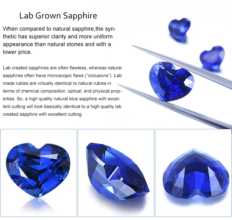 

Zhanhao Quality Heart Shape Royal Blue Sapphire Corundum Gemstone Loose Sapphire Gemstone Free Fire Diamond Top Up
