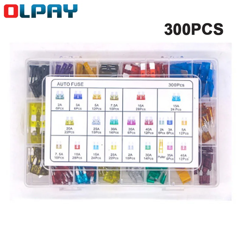 

50/100/120/300Pcs Car Fuse Plug-in Fuse Blade 2A 3A 5A 7.5A 10A 15A 20A 25A 30A 35A Universal Fuse Blade Type Fuse Accessories