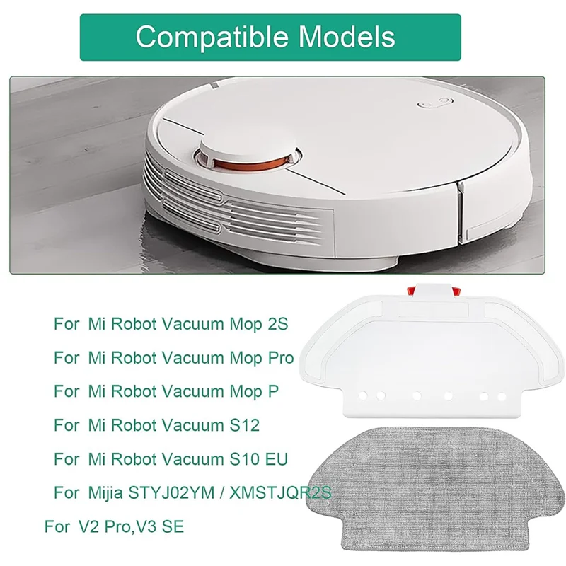 Фото ~【В наличии】Для Xiaomi Mi Robot Vacuum Mop 2S, Mop Pro, Mop P, S12, S10 EU, STYJ02YM, Для Viomi V2 Pro, V3 SE, Держатель салфеток для швабры №1