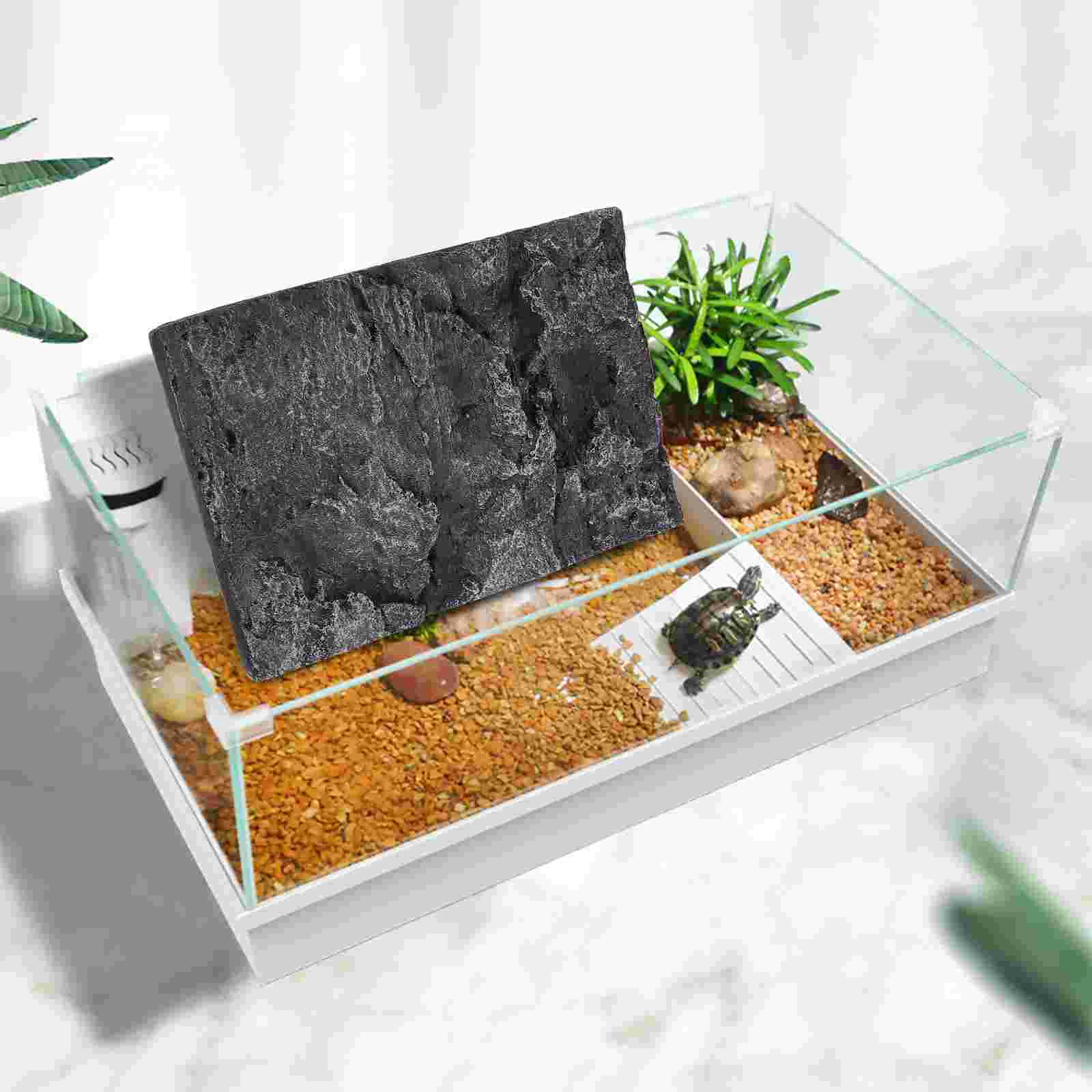 

Lifelike 3D Reptile Tank Background Board Crawler Box Background Plate Tank Decorative Plate Turtle Tank Background Decoration