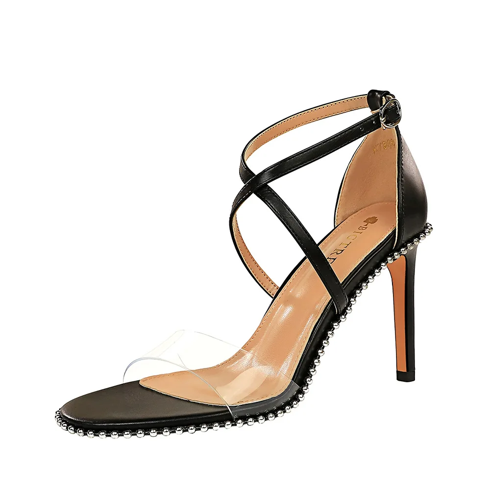 

2022 high heels women's high heels pu leather women's high heels 9cm sexy party shoes black red apricot wedding shoes women