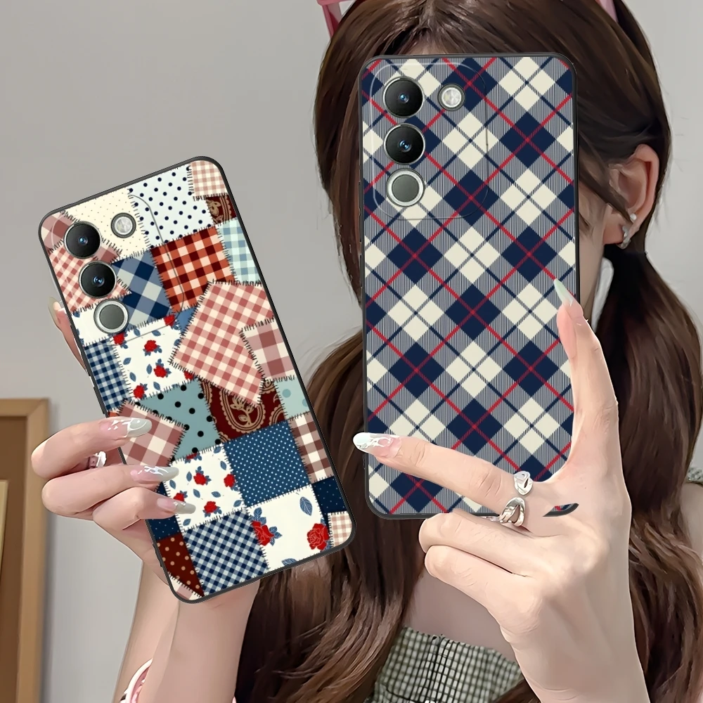 Чехол для мобильного телефона с решетчатой текстурой VIVO Y95 Y93 Y31 Y20 V19 V17 V15 Pro X60 NEX