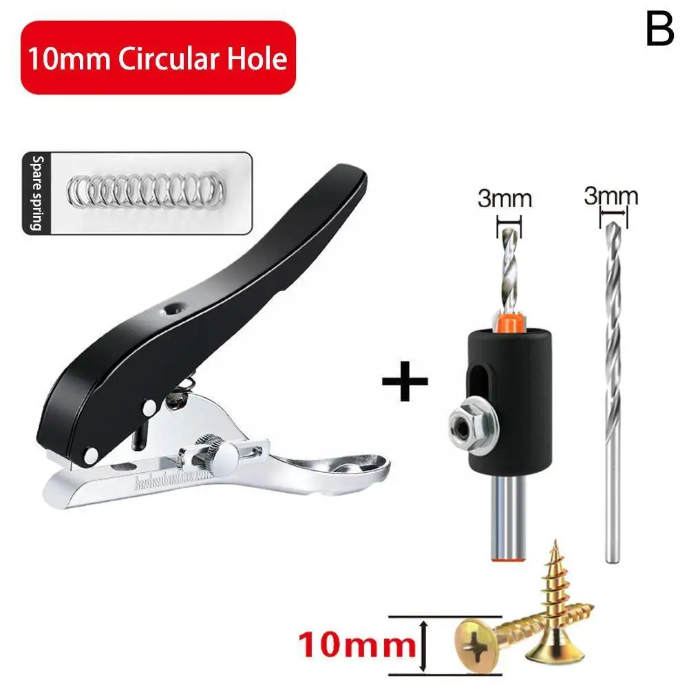 

Дырокол для винтовых крышек, 8/10 мм, отверстие, Круглый дырокол, бумажные плоскогубцы, угловой резак, инструменты для фотокарт, круглые плоскогубцы для бумаги и кредитных карт, ПУ S1H6