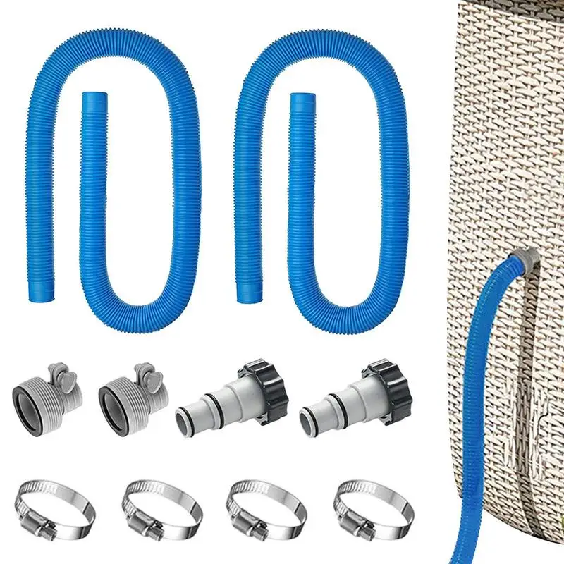 

Pool Vacuum Hose Swimming Pool Cleaner Hose With Stainless Steel Clamp And Adapter Flexible Spiral Wound Connector Sections For